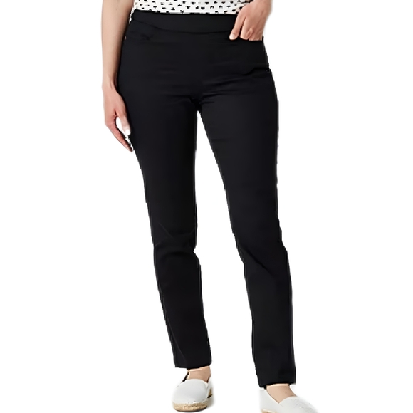 Liz Claiborne Amber Straight Leg Pants Women's 10P Mid Rise Stretch Comfort NWT - Picture 1 of 8